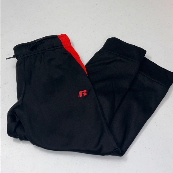 Russell Boy’s Black and Red Athletic Jogger Pants Size S (6/7) - Picture 1 of 10
